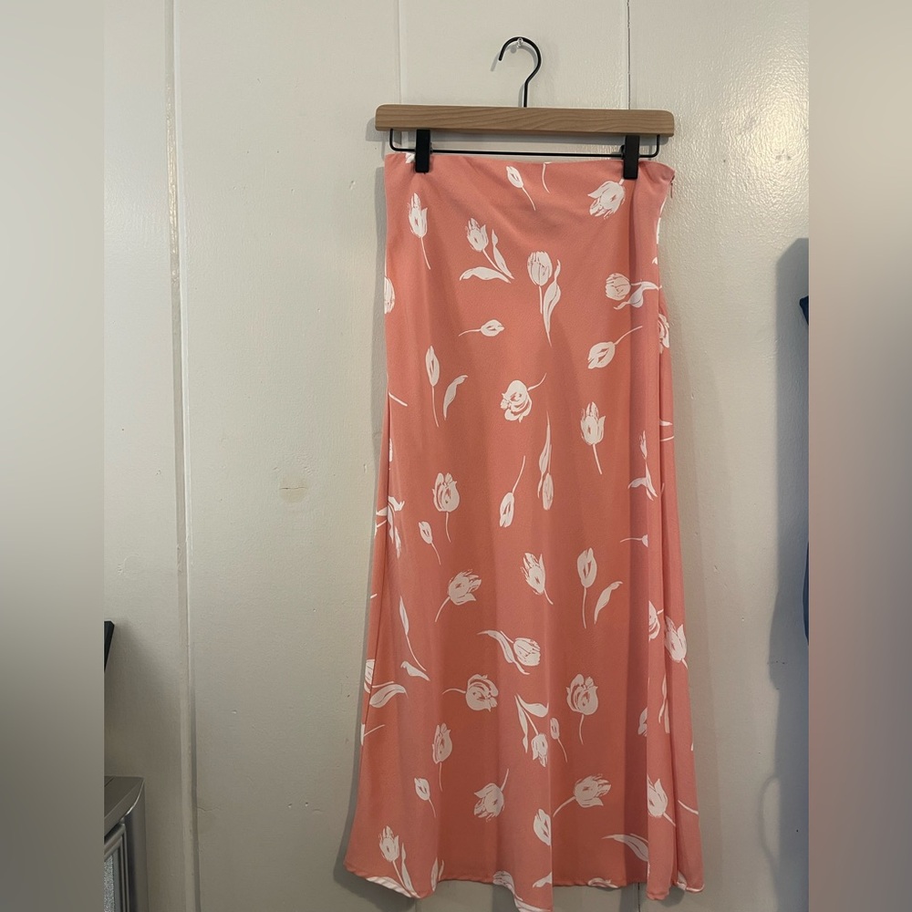 Forever 21 Pink Maxi A-Line Skirt Resort Wear